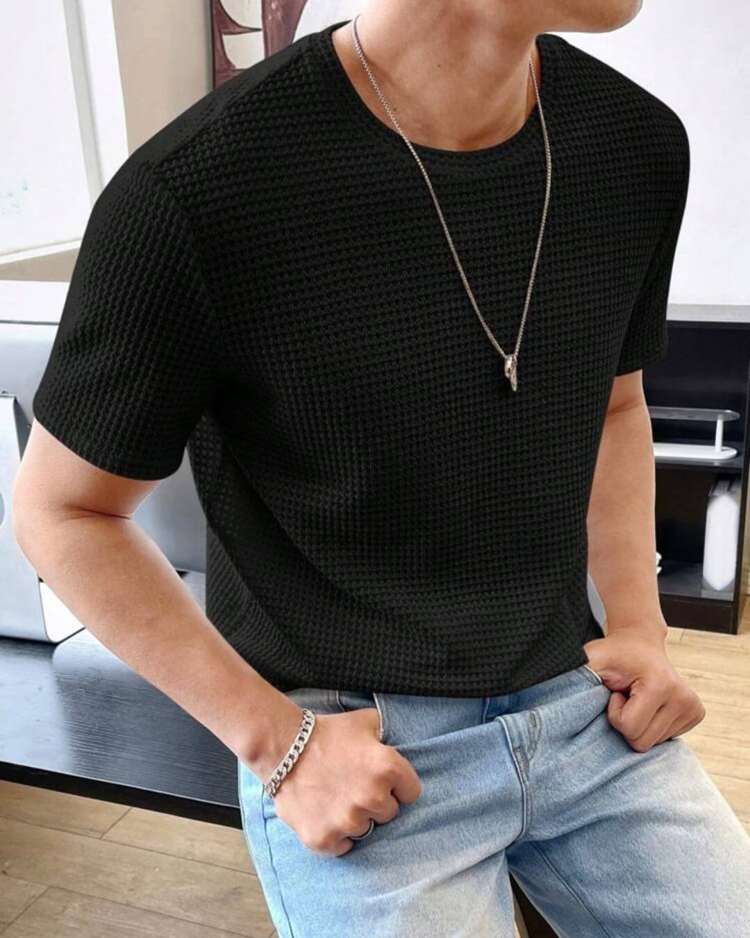 Camisas clásicas texturizadas
