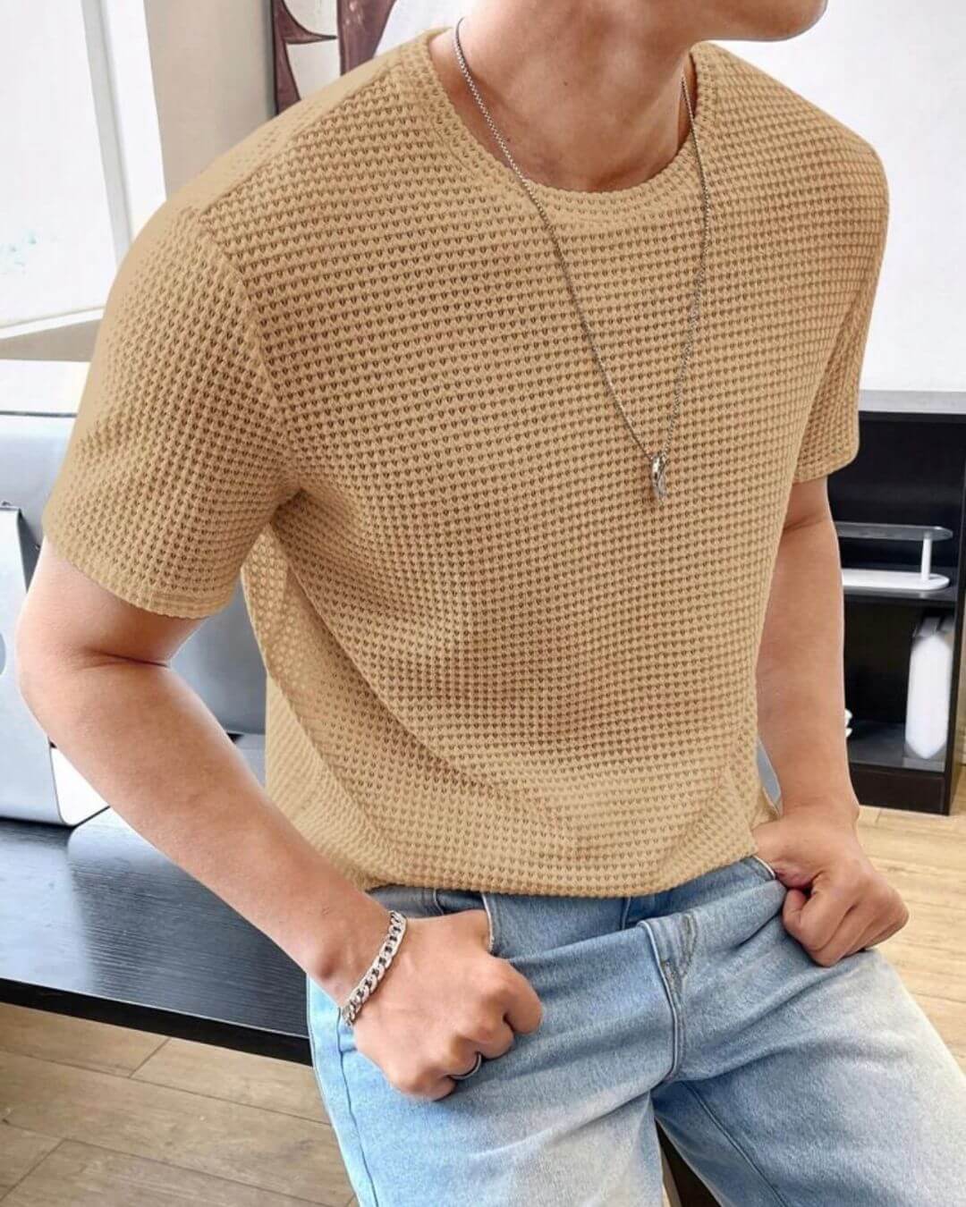 Camisas clásicas texturizadas