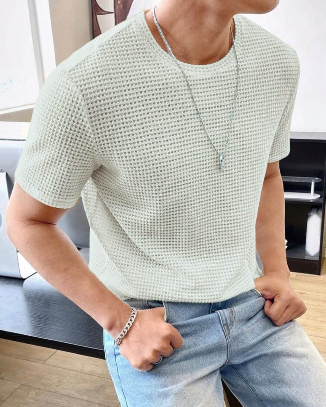Camisas clásicas texturizadas