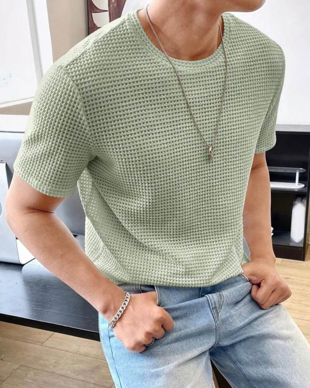 Camisas clásicas texturizadas