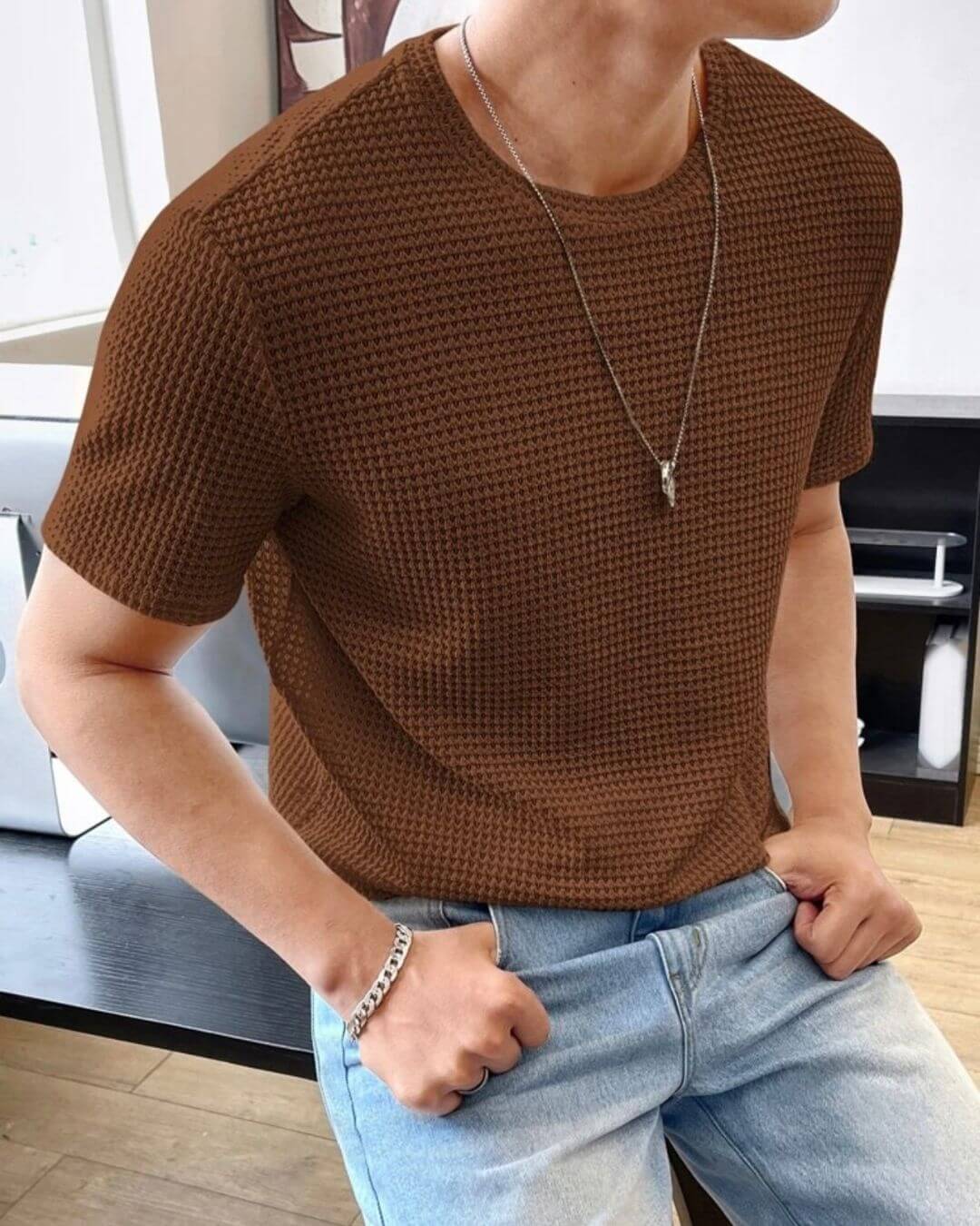 Camisas clásicas texturizadas
